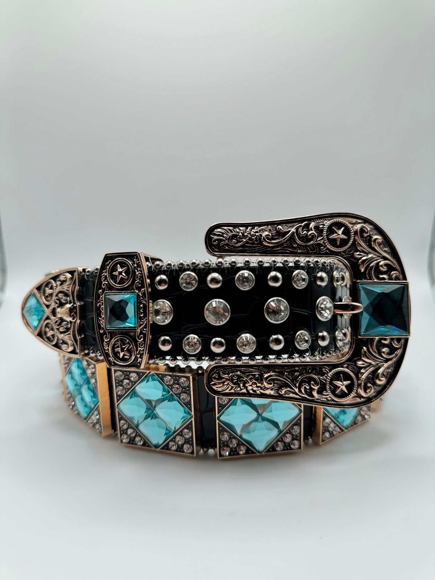 Rhinestone belt- blue